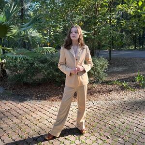 Brooks Brothers Caroline fit trousers and 3 button blazer in cotton stretch